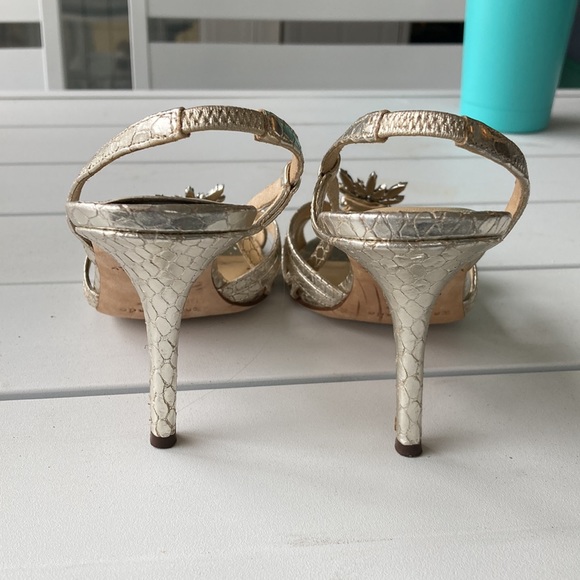 Kate Spade Strappy heels with pineapple rhinestone embellishments - Picture 5 of 9